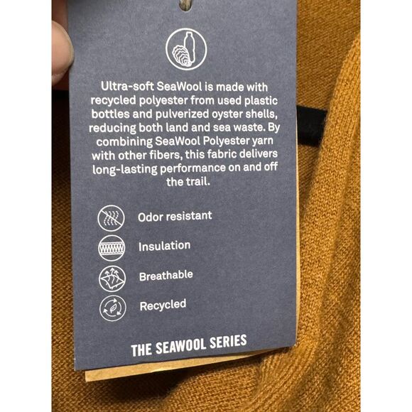 NWT - ROYAL ROBBINS Westlands Cowl Neck SeaWool Sweater, Caramel, Sz L - Picture 8 of 11